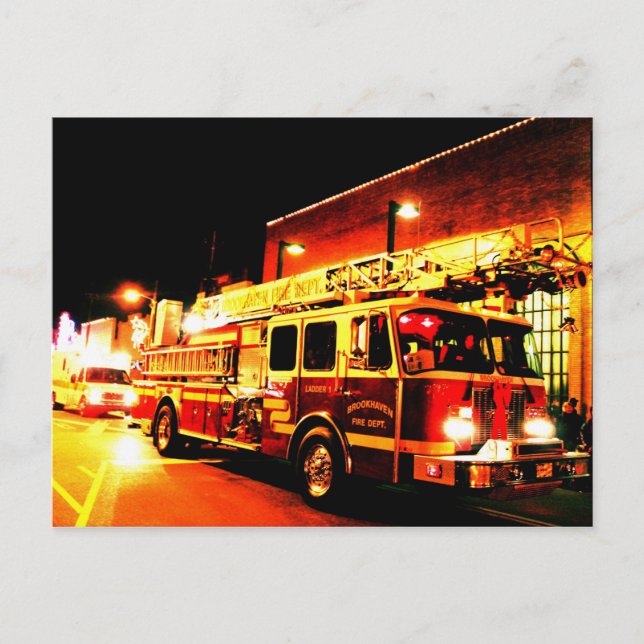 Cartão Postal Corpo de Bombeiros Brookhaven (Frente)