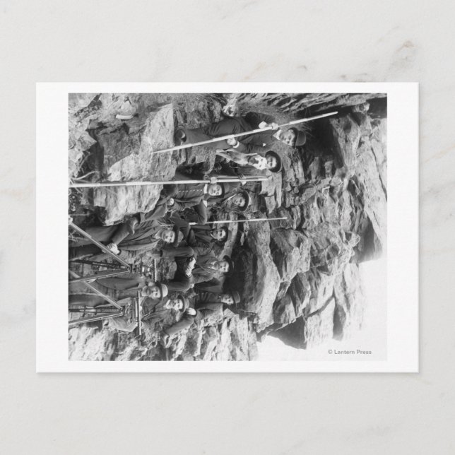 Cartão Postal Corpo de Engenharia da Ferrovia Deadwood Central (Frente)