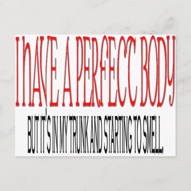 Cartão Postal Corpo perfeito (Frente)