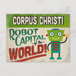 Cartão Postal Corpus Christi Texas Robot - Engraçado Vintage