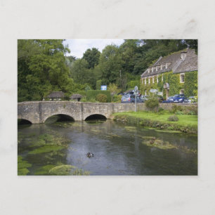 Cartão Postal Córrego de truta na vila de Bibury,
