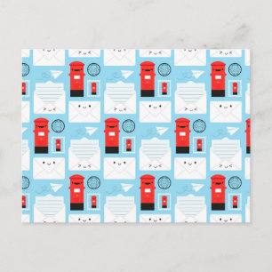 Cartão Postal Correio Feliz - Posto Kawaii