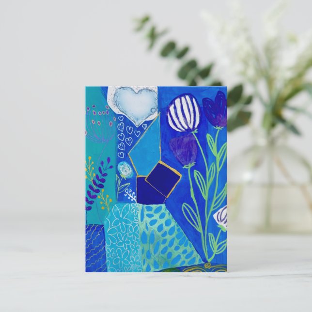 Cartão Postal Correntes em flor e Violeta (Em pé/Frente)