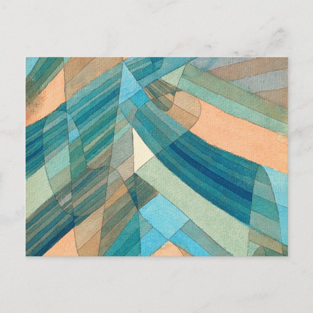 Cartão Postal Correntes Polifônicas, 1929 de Paul Klee (Frente)