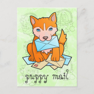 Cartão Postal correspondência de cachorrinho