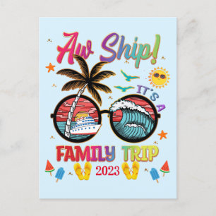 Cartão Postal Correspondência de Grupo Colorido da Família de En