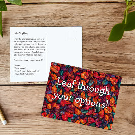 Cartão Postal Corretor de Imóveis de Outono Marketing de Mala Di