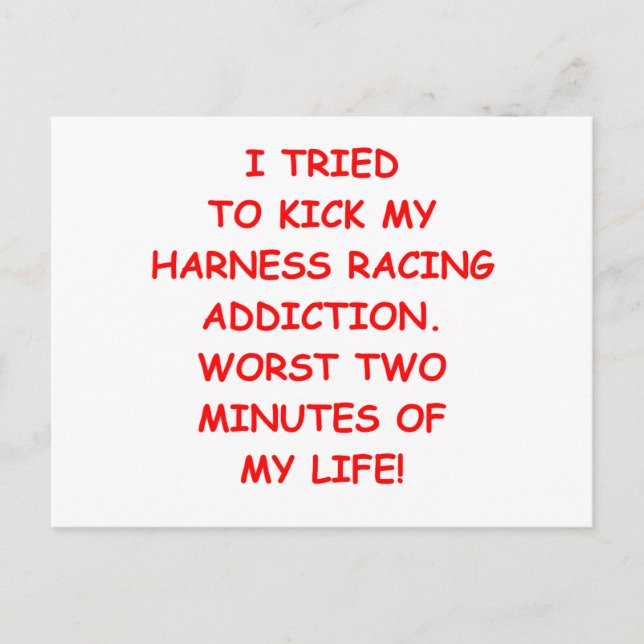 Cartão Postal corrida de arnês (Frente)