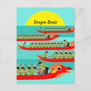 Cartão Postal Corrida de Barcos Dragões