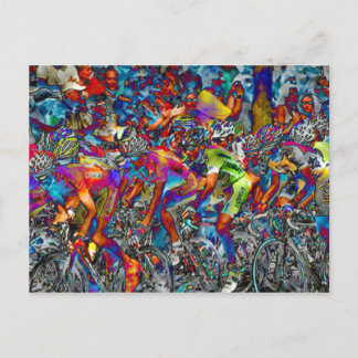 Cartão Postal Corrida de Bicicleta