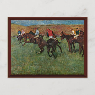 Cartão Postal Corrida De Cavalo Antes Do Início Por Edgar Degas