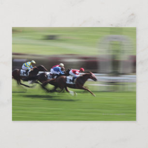 Cartão Postal corrida de cavalos