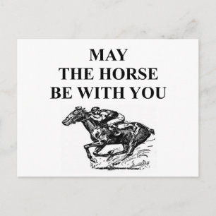 Cartão Postal corrida de cavalos puro
