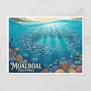 Cartão Postal Corrida de Sardinha Moalboal Filipinas