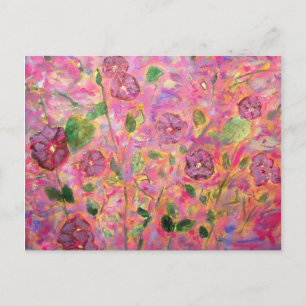 Cartão Postal corriolas roxas e azuis
