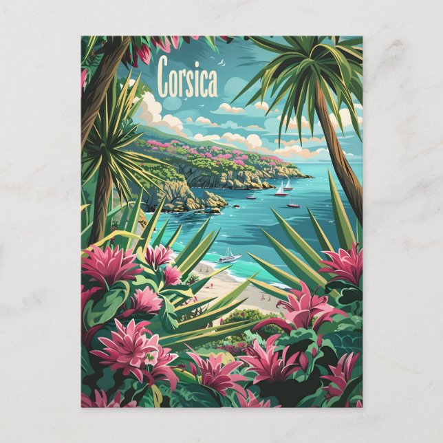 Cartão Postal Córsega França (Frente)