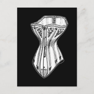 Cartão Postal Corset antigo movido