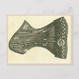 Cartão Postal Corset vitoriano francês do catálogo Paris de 1890