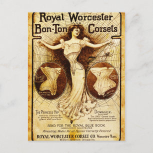 Cartão Postal Corsets Worcester