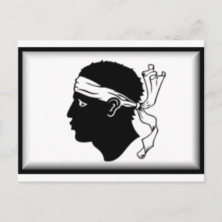 Cartão Postal Corsica France Flag