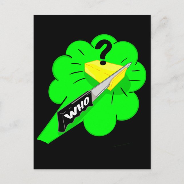 Cartão Postal Cortando A Gíria Do Fart Do Queijo (Frente)