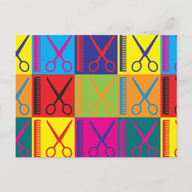 Cartão Postal Cortando Pop de Cabelo (Frente)