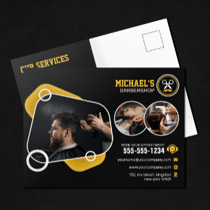 Cartão Postal Corte de Cabelo Barbearia Estilo de Cabelo