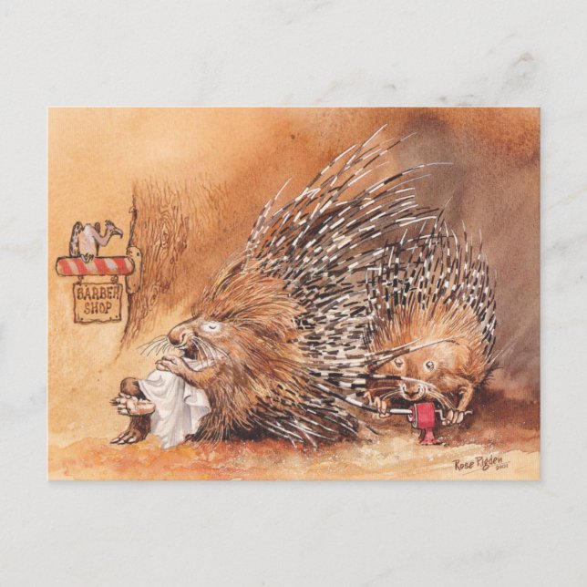 Cartão Postal corte de cabelo incomum (Frente)