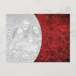 Cartão Postal Corte de Textura Vermelha