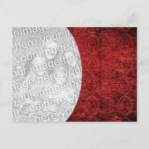 Cartão Postal Corte de Textura Vermelha