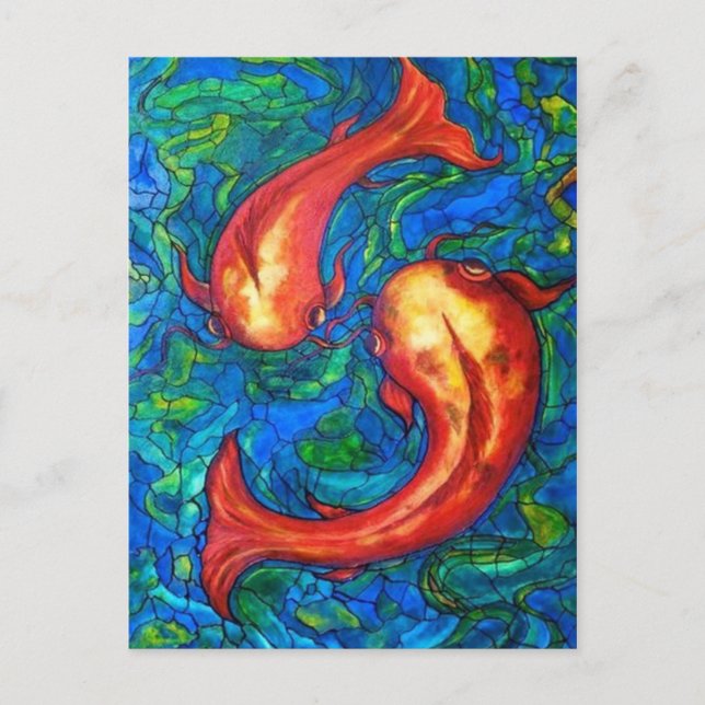 Cartão Postal Corte (peixes) (Frente)