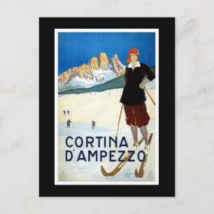 Cartão Postal "Cortina d'Ampezzo" Viagens vintage