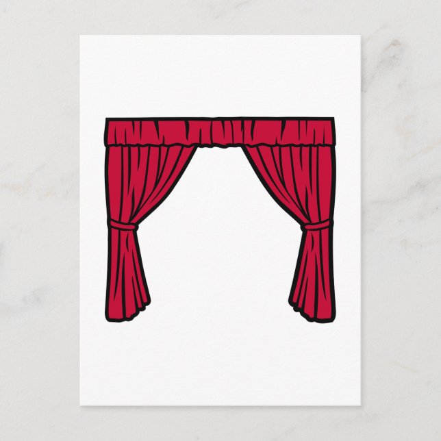 Cartão Postal Cortina de teatro (Frente)