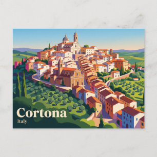 Cartão Postal Cortona, Toscana, Itália