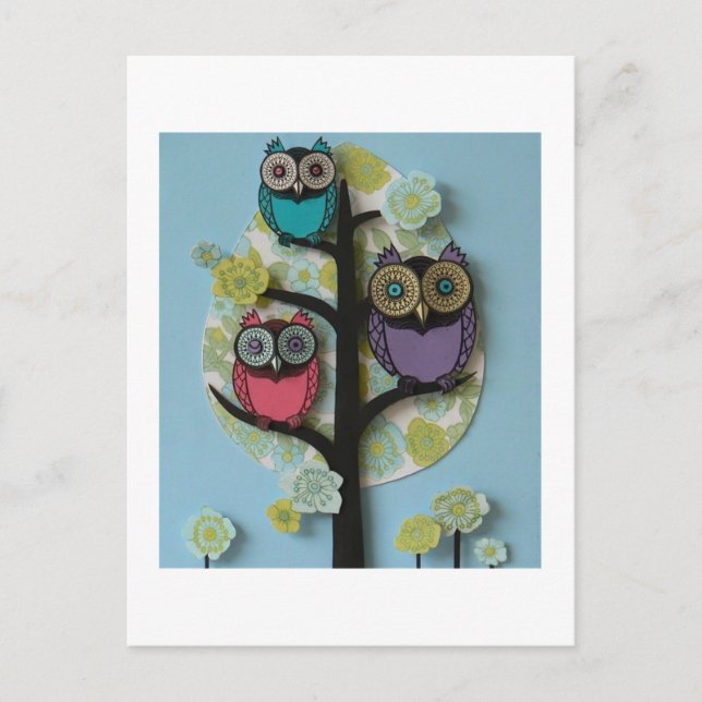 Cartão Postal coruja (Frente)