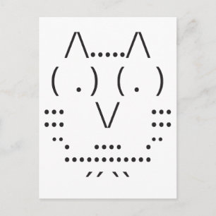 Cartão Postal Coruja ASCII