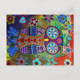 Cartão Postal coruja-branca