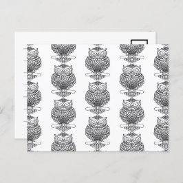 Cartão Postal Coruja (branco padrão) - Cartão-postal