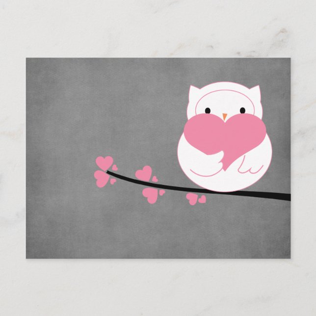 Cartão Postal Coruja com Cartão-Postal (Frente)