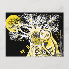 Cartão postal – Coruja da Árvore Urbana & Riqueza