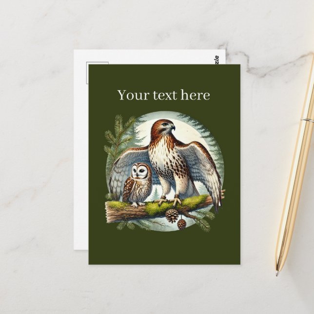 Cartão Postal Coruja-de-águia-doce (Frente/Verso In Situ)