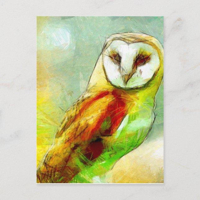 Cartão Postal Coruja do guardião (Frente)