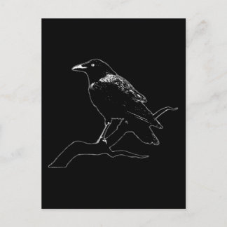 Cartão Postal Corvo (para fundos escuros)
