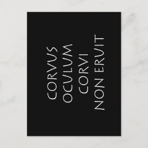 Cartão Postal Corvus oculum corvi non eruit