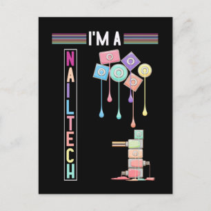Cartão Postal Cosméticos do Nail Tech Make Up Nail Technician