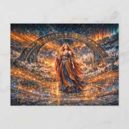 Cartão Postal Cosmic Sorceress – Fantasy Postcard