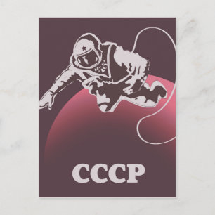 Cartão Postal Cosmonauta CCCP