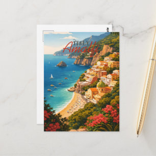 Cartão Postal Costa Amalfitana Itália