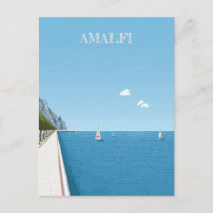 Cartão Postal Costa Amalfitana Itália Viagem