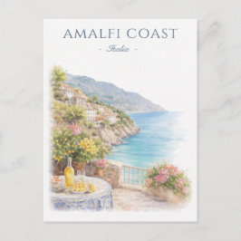 Cartão Postal Costa Amalfitana Itália Viagem Férias